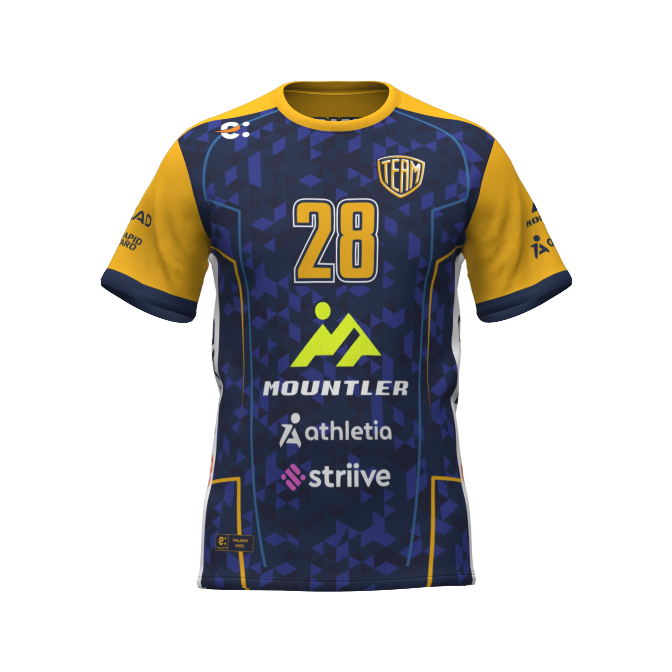 Maglia Volley Unisex personalizzata in sublimazione. Modello "Milano Side". Per avere maggiori informazioni contattaci e visita il sito.