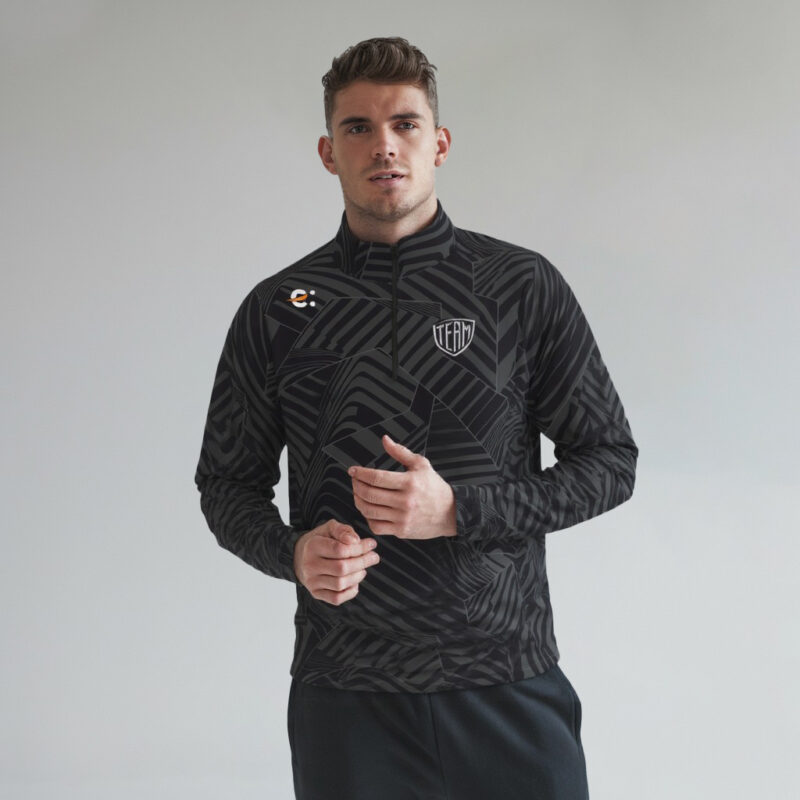 Felpa allenamento personalizzata unisex, mezza Zip, non garzata. Modello TRAINING ZIP. Per maggiori informazioni contattaci e visita il sito.